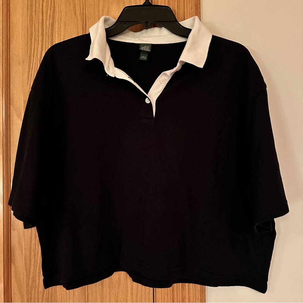 Wild fable polo cropped shirt size L